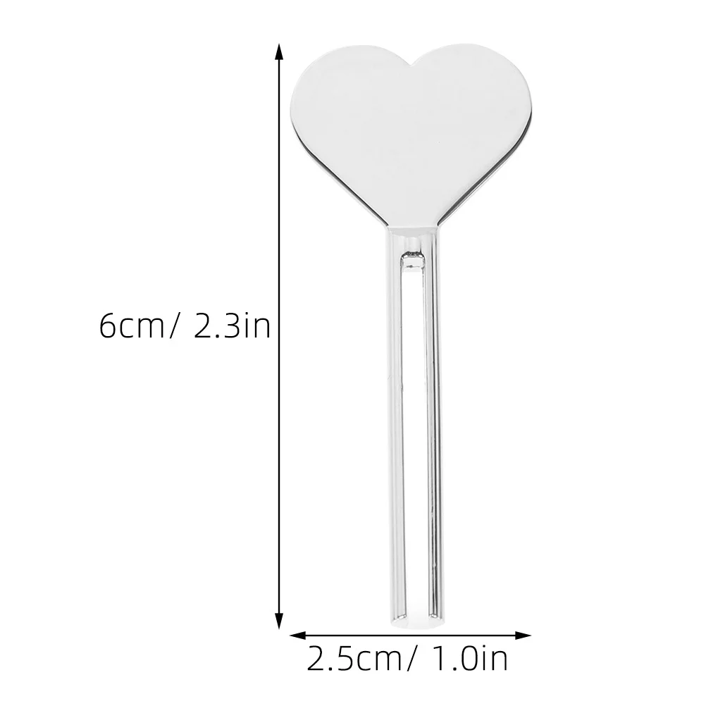 Exprimidores de pasta de dientes, herramienta exprimidora de tubo de Metal de aleación de Zinc para baño, tubo dispensador compacto en forma de corazón para uso doméstico, 4 Uds.