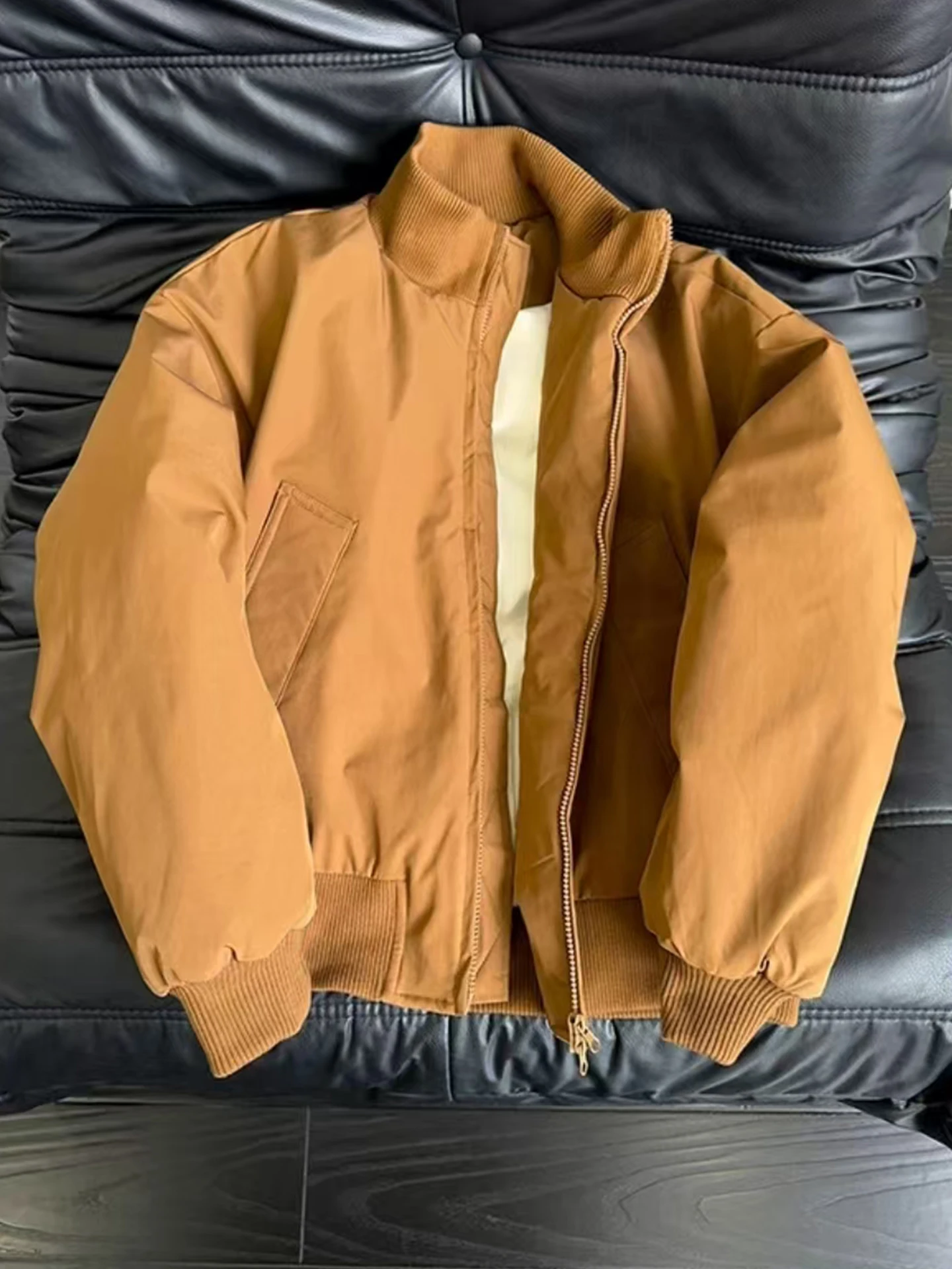 

Утепленная хлопковая куртка-пилот для мужчин, зимнее пальто в американском стиле, бейсбольная куртка, хлопковая верхняя одежда, куртка-бомбер