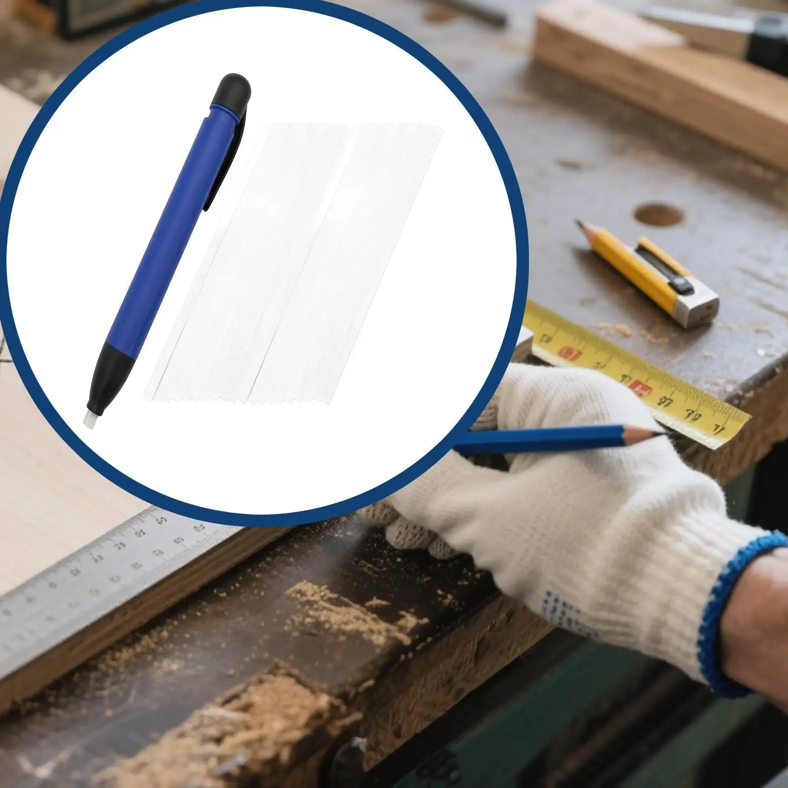 

Automatic Soapstone Holder Soapstone Pencil Lightweight Ergonomic with Flat Soapstones Rods for Metal Fabrication