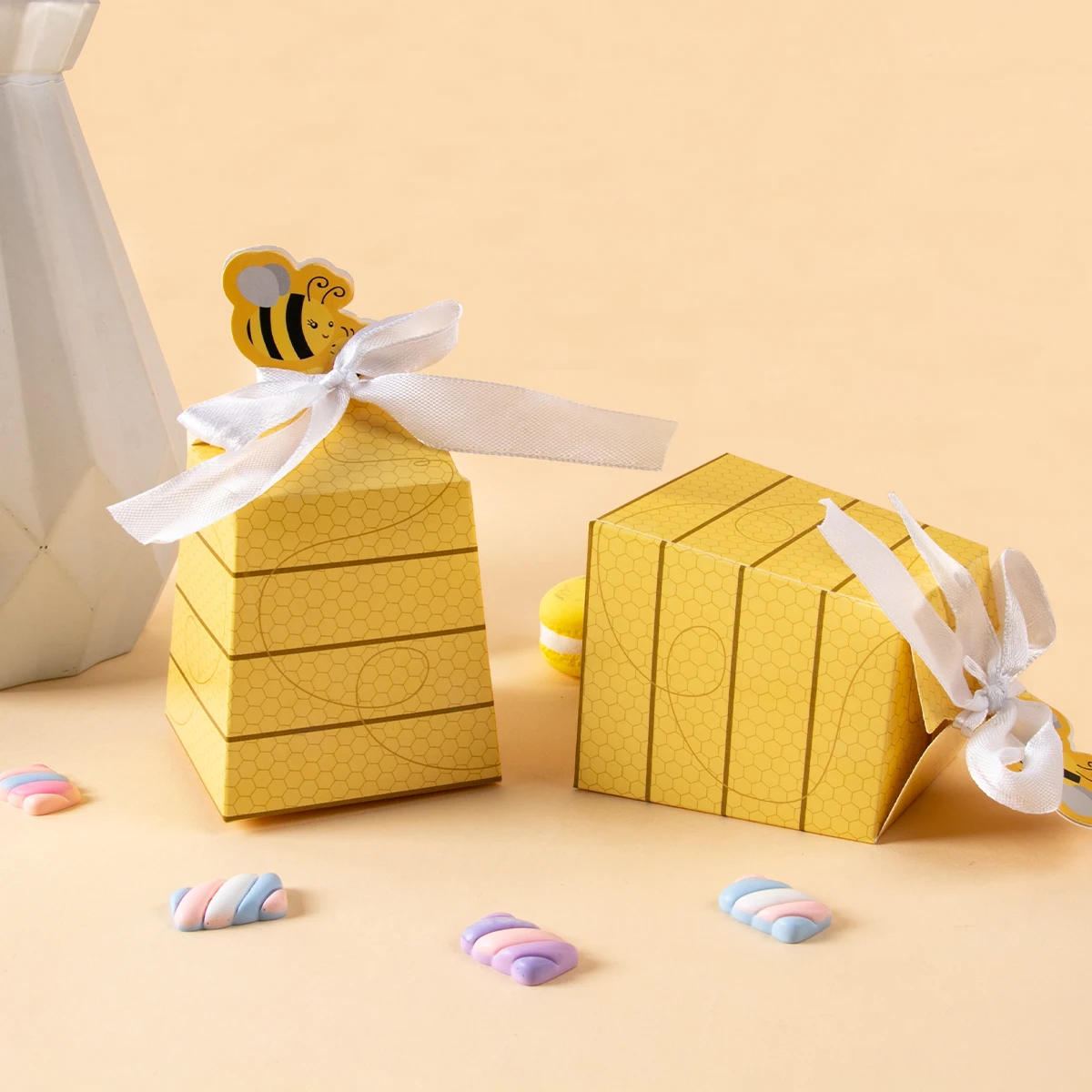 10/20pcs Bee Candy Box Kids Birthday Party Decoration Wasp Theme Party Favor Box Wedding Baby Shower Decoration Supplies