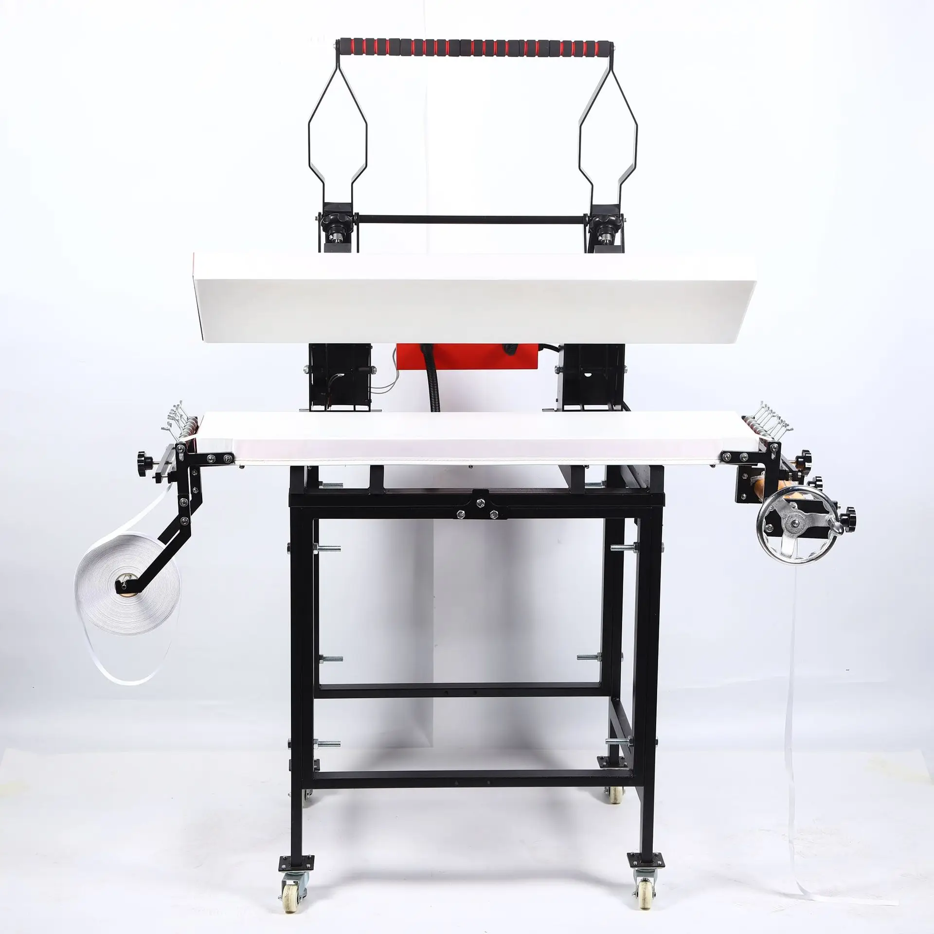 Manual up and down heating 25x100 webbing heat transfer machine ribbon shoulder strap printing heat transfer equipment machine