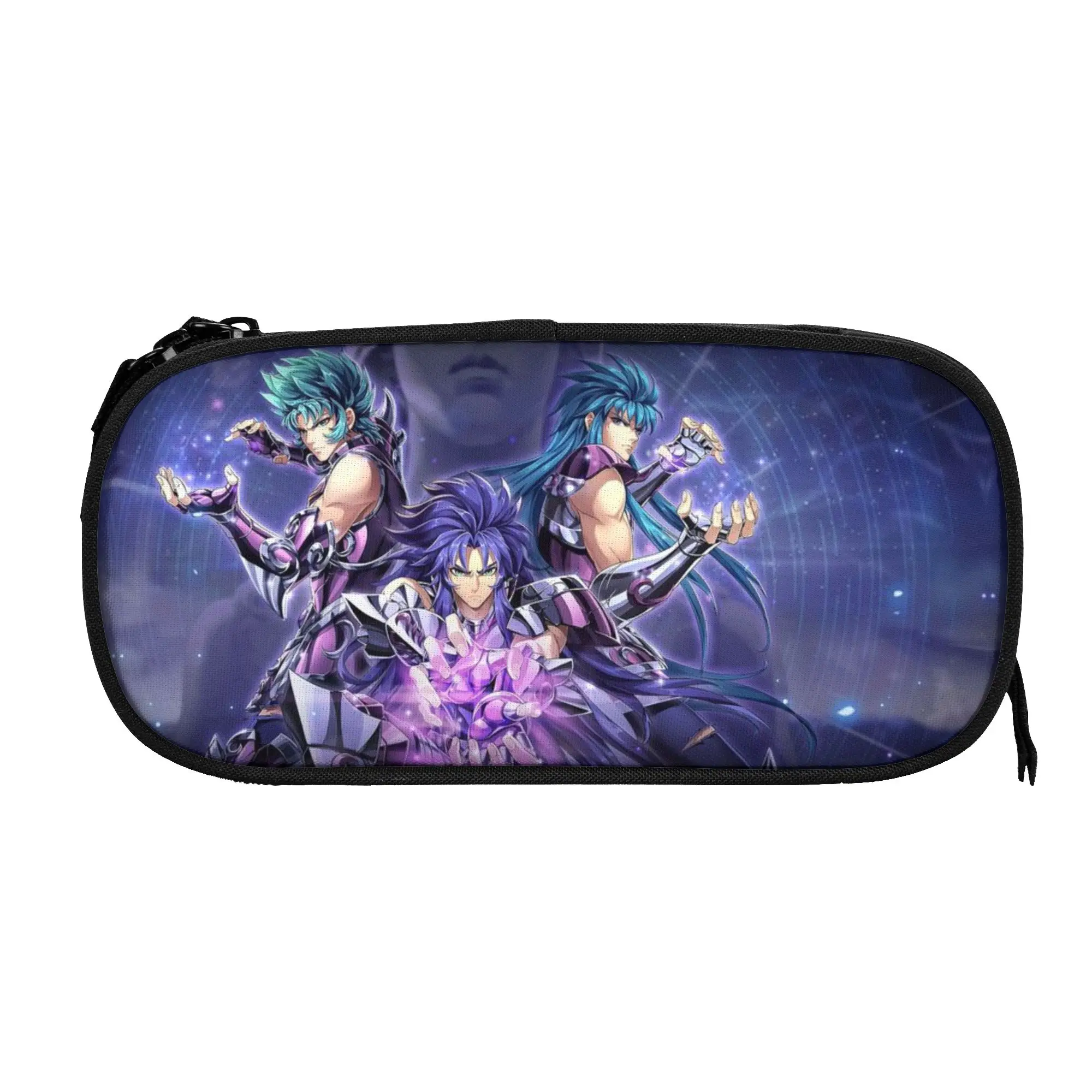

1 piece Stylish Divine Armor Soldier Pencil Case Boys Pen Bag Saint Seiya Office Stationery Bag