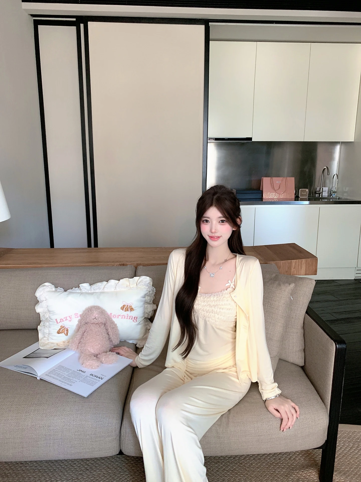 sexy-modal-spwear-tee-piece-set-spring-autumn-sle-with-chest-pad-anti-vacuum-design-long-sve-round-ne-home-comfort