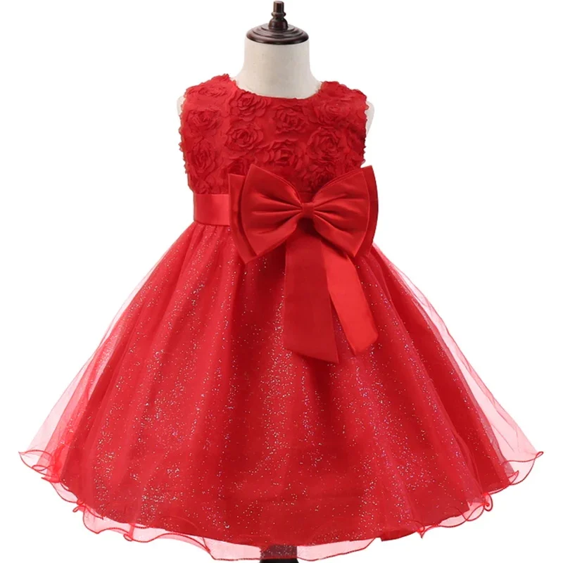 Girl Flower Princess Dress Kids Summer Gown Dresses For 1-12 Year Girls Wedding Birthday Party Clothing Children Prom Costume