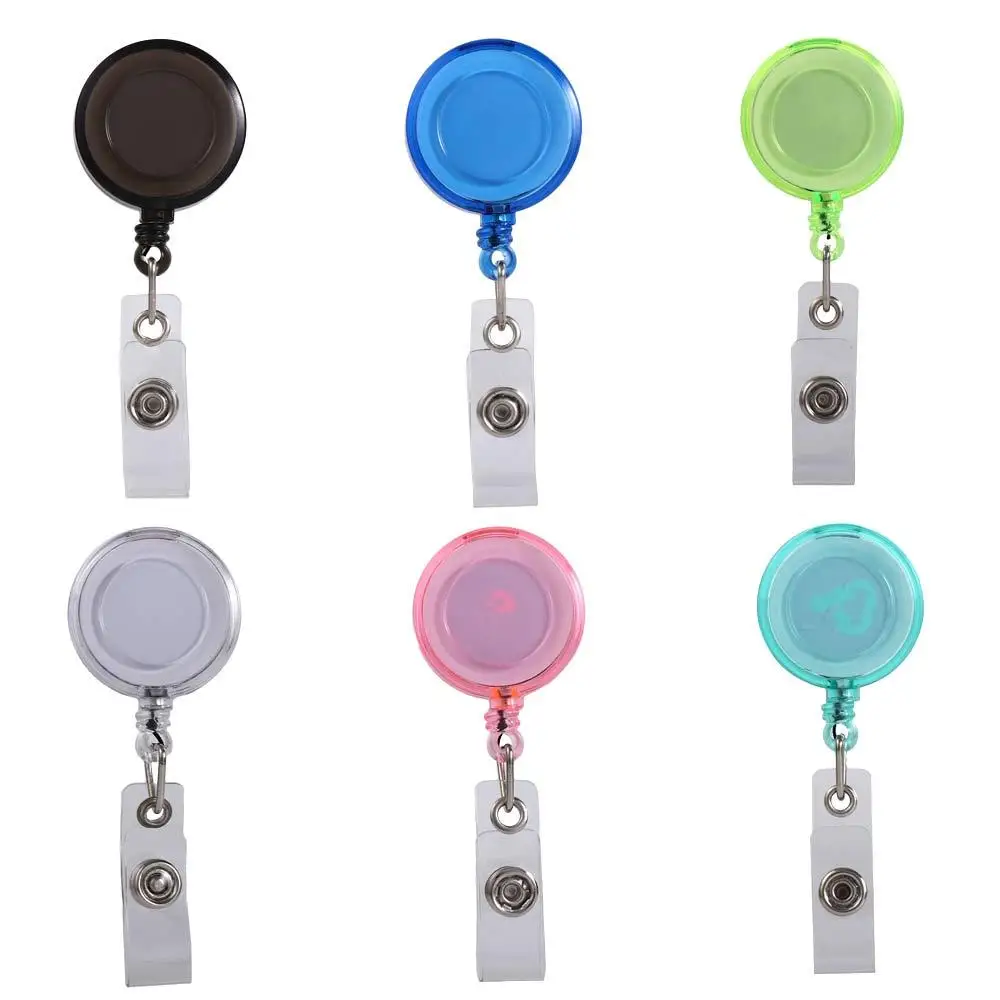 หน้าอกการ์ดทํางานการ์ดคลิปIDการ์ดคลิปนักเรียนRetractable Badge Reel IDผู้ถือบัตรผู้ถือป้ายBadge Reelคลิป