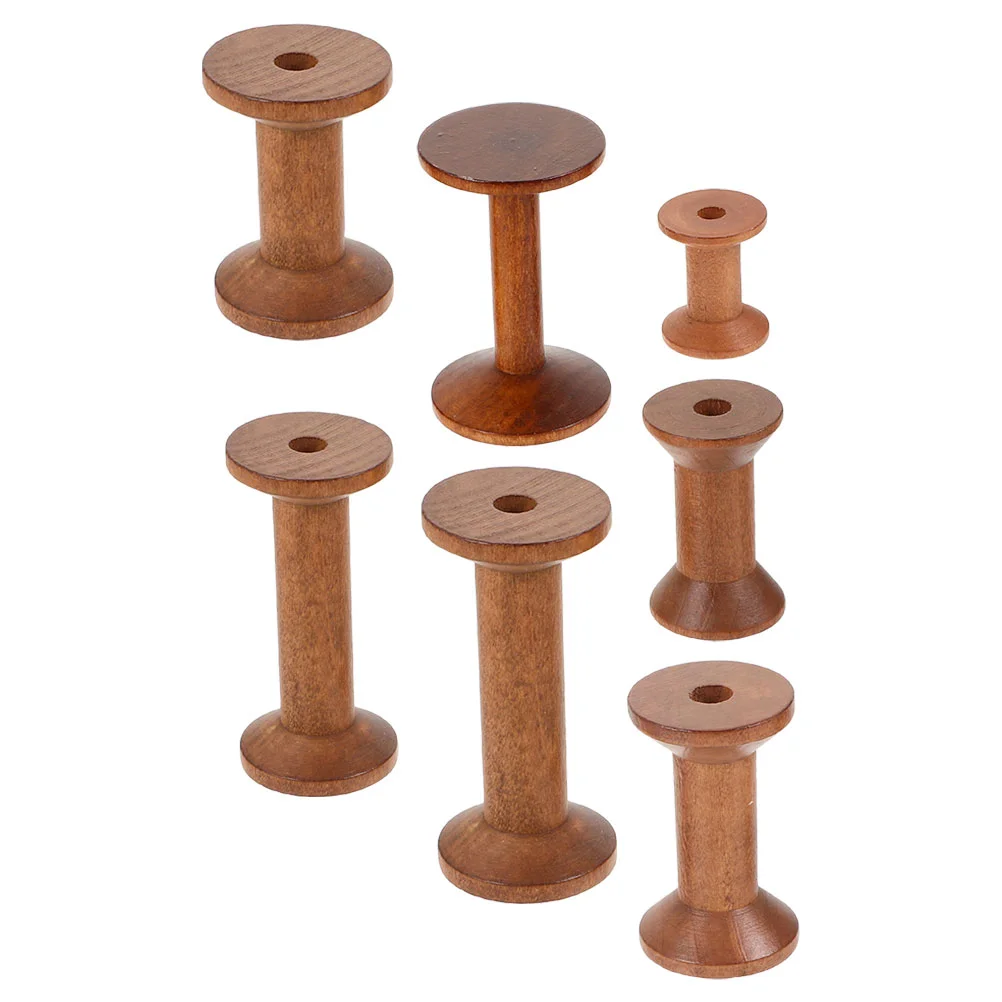 

7 PCS Hand Sewing Thread Spool Spindles for Crafts Organizer Spools of Ribbon Holder Empty Bulk Embroidery Bracket