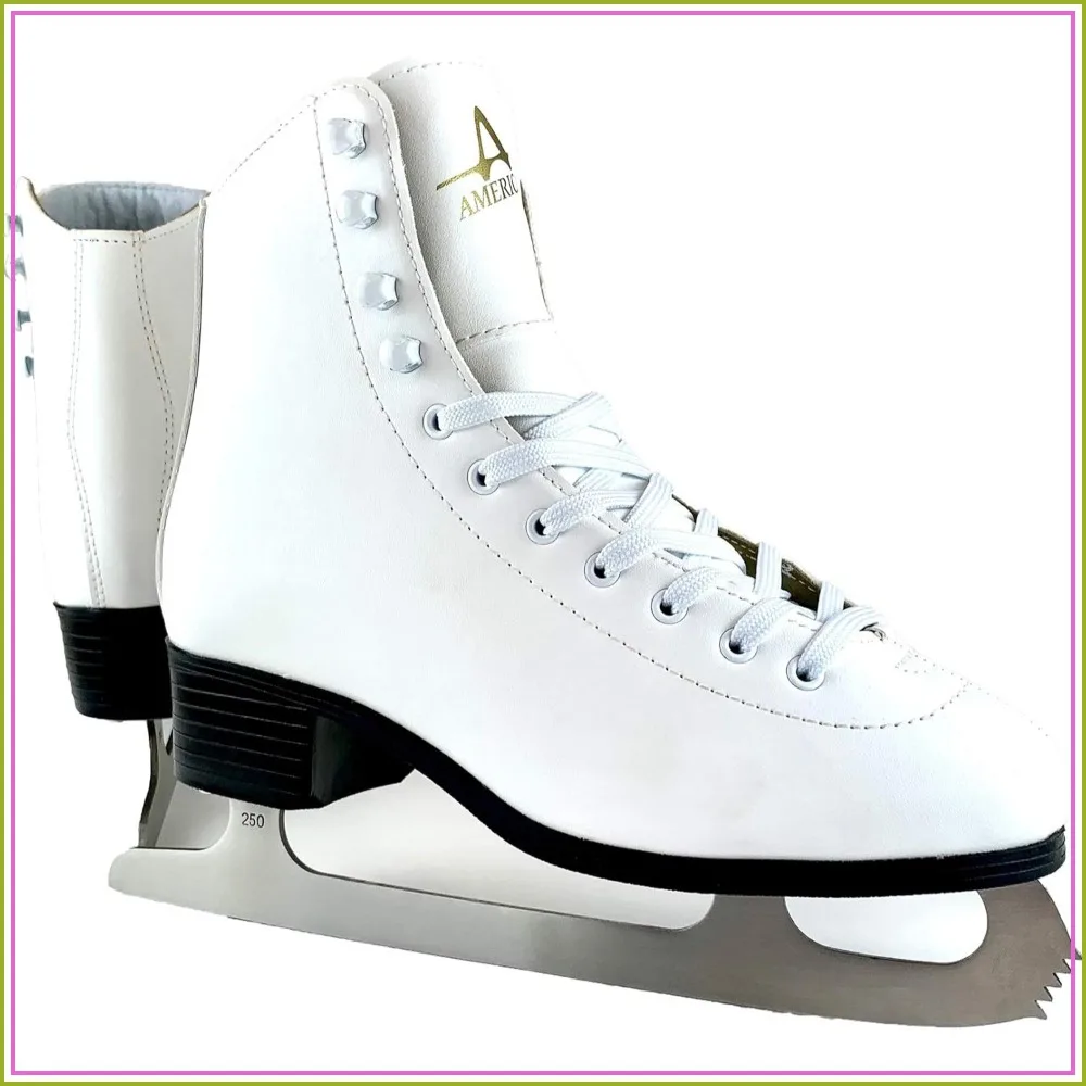 

Tricot Lined Ice Skates for Women - Recreational Figure Skates with Ankle Support, Padded Lining, Stainless Steel Blades