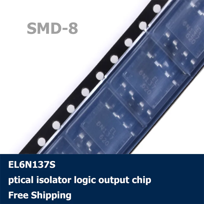 5/10/50/100PCS SMD EL6N137S SMD-8 optical isolator logic output/optocoupler chip