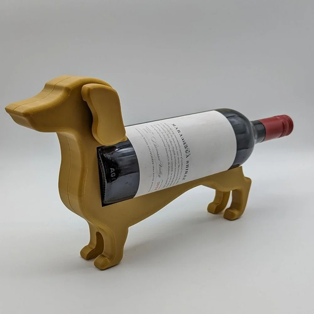 

Hot Sale Wine Rack Dachshund Wine Bottle Holder Funny Countertop Wine Rack Liquor Display Stand for Home Storage Holders