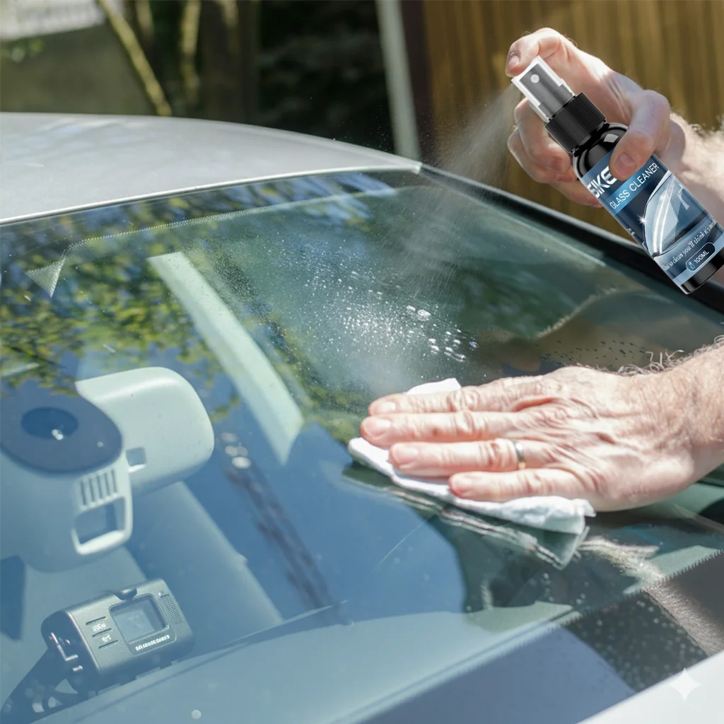 منظف زجاجي آمن وخالي من الأمونيا، بخاخ احترافي خالي من الخطوط لزجاج السيارة الأمامي والنوافذ المنزلية