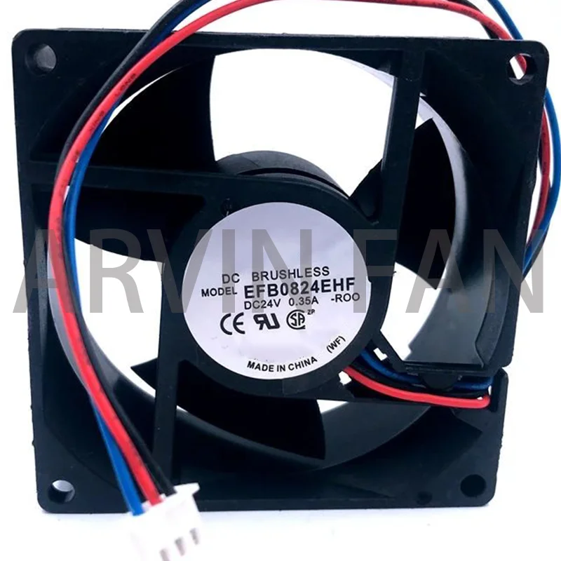 

Original EFB0824EHF 8032 8cm 80mm 24V 0.35A 3 Wire Double Ball Bearing Inverter Cooling Fan