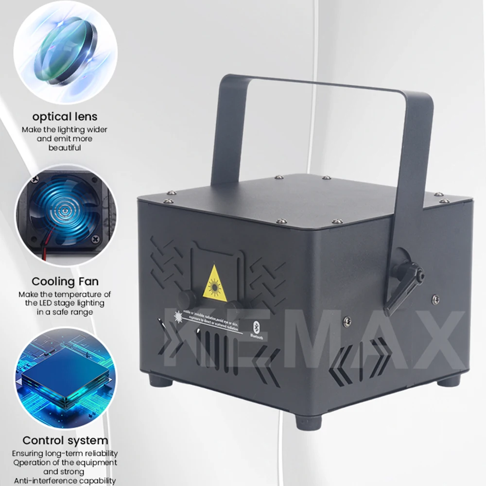 Bluetooth lazer luz 3w 5w app controle animação cubo laser projetor dmx feixe scanner dj luzes de palco para festa boate bar