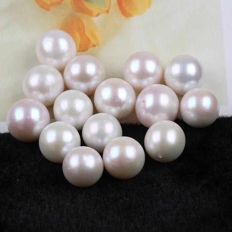 Natural White 13-15mm Edison Round Freshwater Pearl Bead Wholesale For Jewelry Making