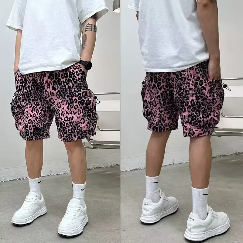 Classic Colorful Leopard Shorts Men Summer Beach Short Pants Hawaii Beach Swimming Pants Swim Trunks Cool Ice Shorts