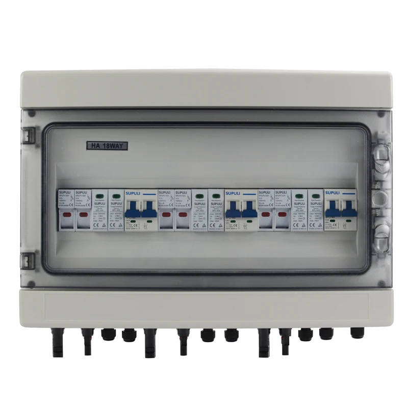 Combiner Box 3 String 3 in 3 Out 15A 25A 32A 600V Pv Array DC Combiner Box для системы питания солнечной панели