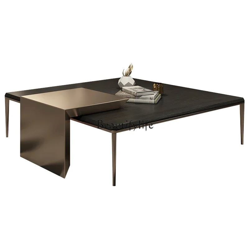 

Italian light luxury coffee table modern villa living room home coffee table