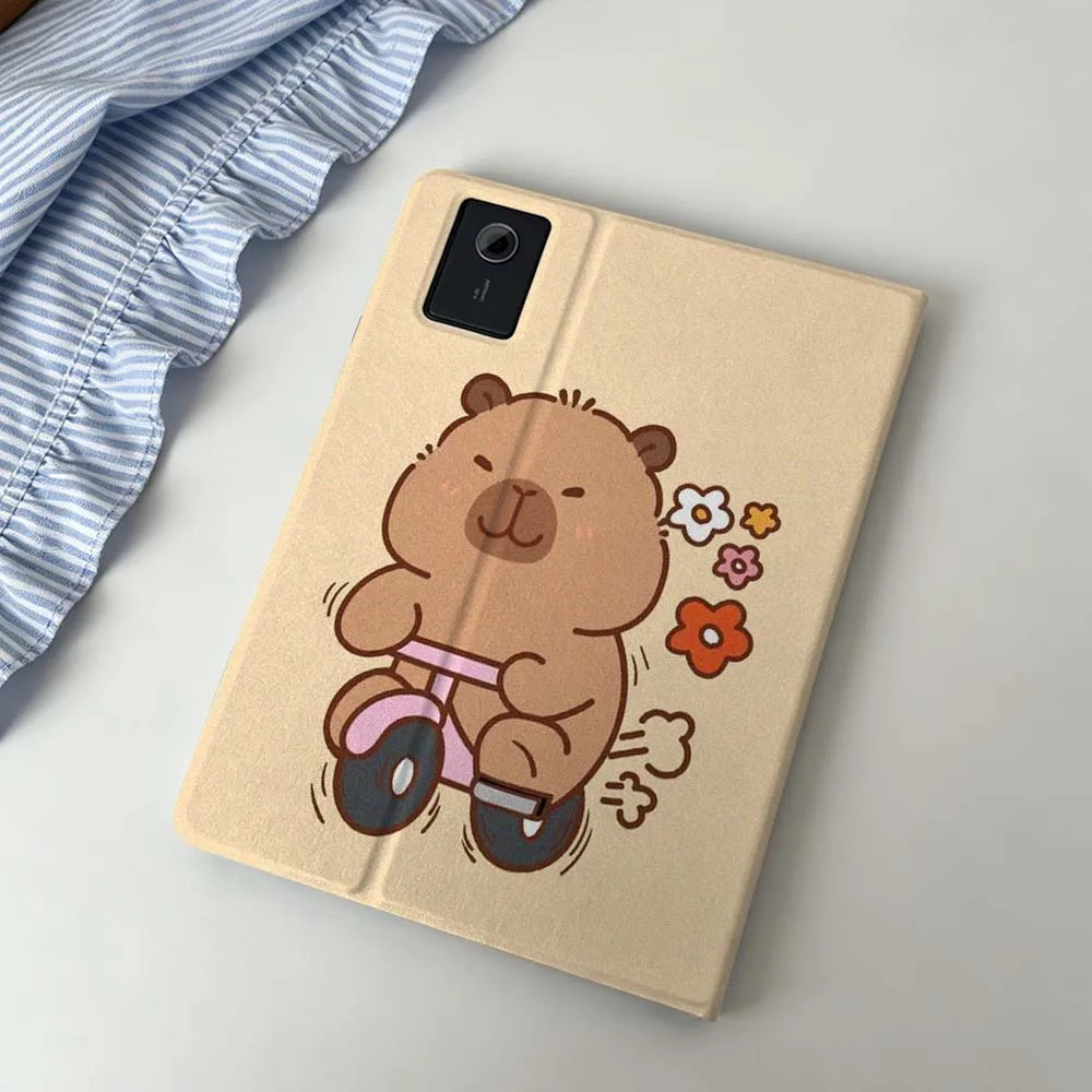 Cute Cartoon Capybara Art For Xiaoxin Lenovo Tab Pad K11 K10 M10 P11 3rd Plus Pro Legion Y700 Y900 Gen4 2 Tablet Case Gift
