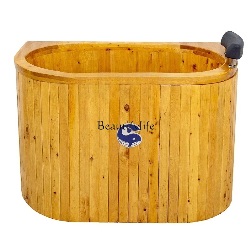 

bath bucket household bath bucket thermal insulation solid wood bath tub wood