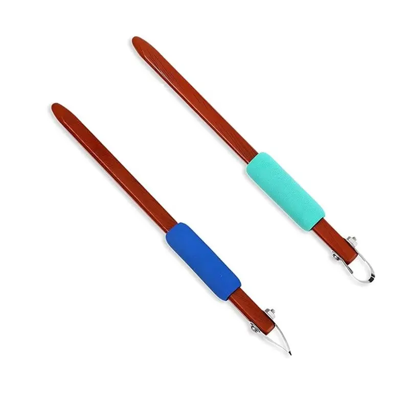 

【HOT ITEMS】Carving Tool Set Pottery 2 Pieces Sculpture Scraper Craft Modelling Tools Red Pear Wood Texture Handle