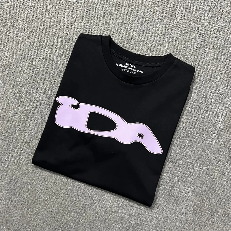 

Purple Logo Print Ida.sply Black T Shirts Men Women 1:1 High Quality Casua Pure Cotton IDA Oversized T Shirt Top Tee