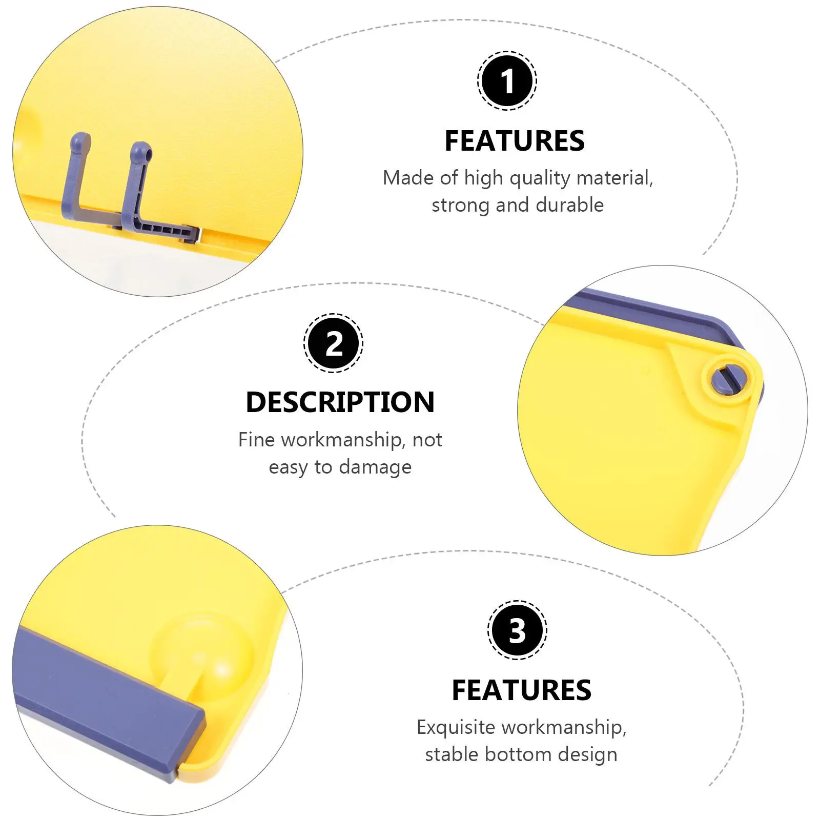 Foldable Desktop Bookshelf Yellow Musical Score Portable Rack Kids Students Reading Shelves Storage Holder Multipurpose Book