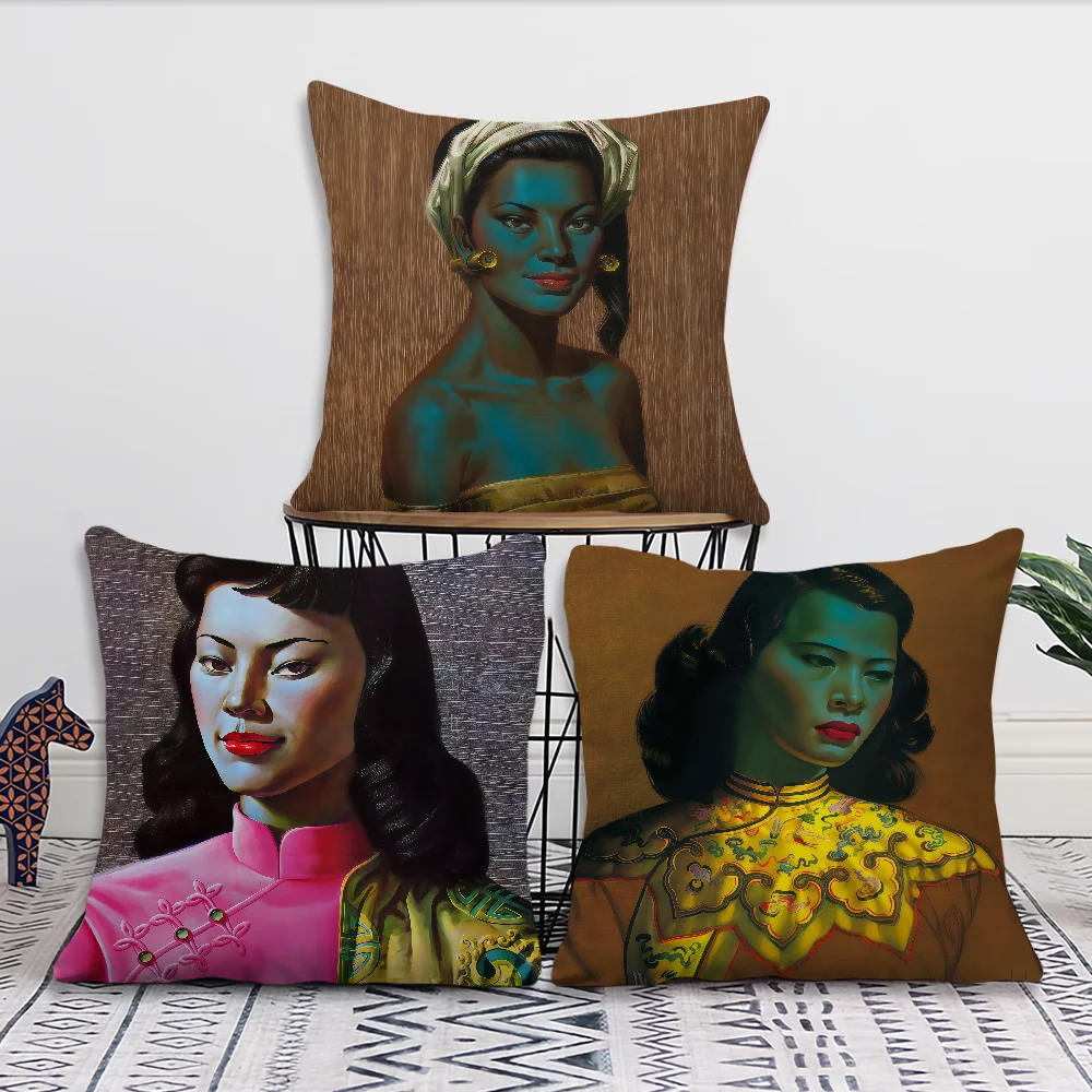 Aesthetic Art V-Vladimir T-Tretchikoff Cushion Cover For Pillow Printing Sofa Decoration Home Car Room Coffee Nordic Simplicity