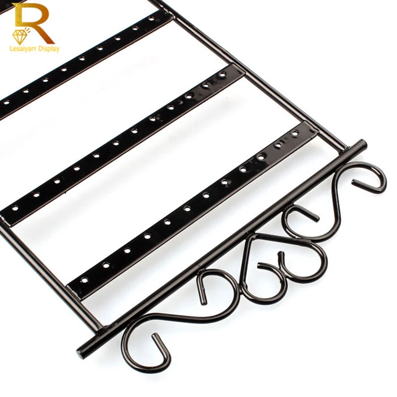 Wholesale48 Holes 24 Pairs Stud EarringDisplay Rack Metal Stand Holder Jewelry Earrings Organizers Showcase Packaging & Display