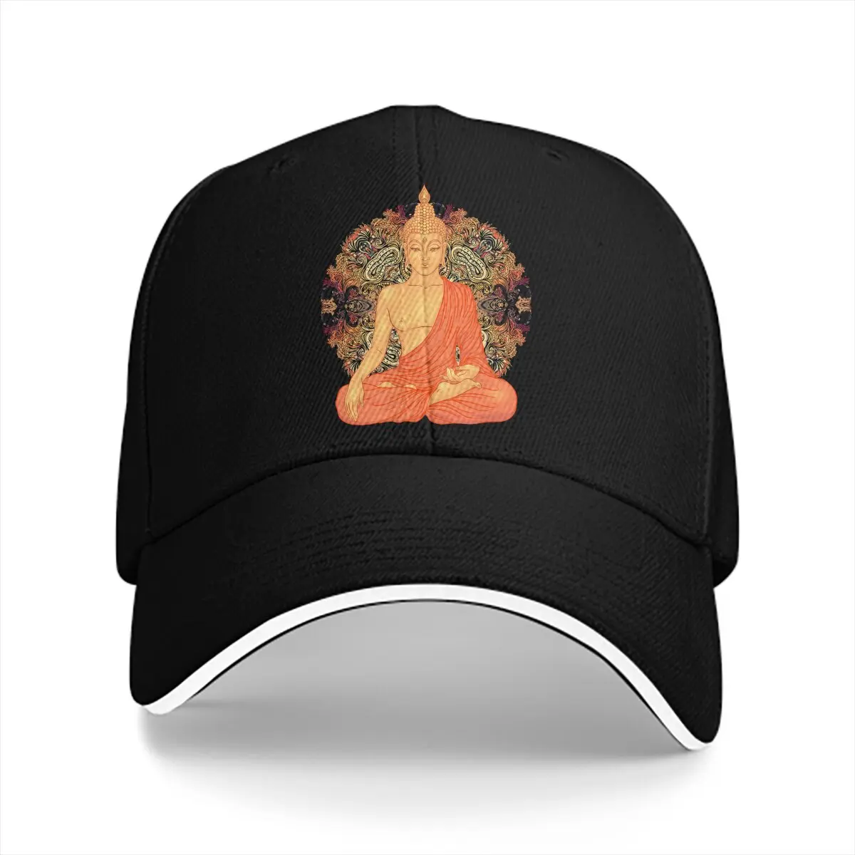 Washed Men's Baseball Cap Golden Sports Snapback Caps Dad Hat Buddha  Oriental Mysterious Culture Golf Hats