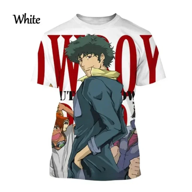 Cowboy Bebop Men's 3D Printed T-shirt Cosplay Men's Clothing Classic Anime Casual T-shirts unisex Hip-hop Harajuku Fun Clothing