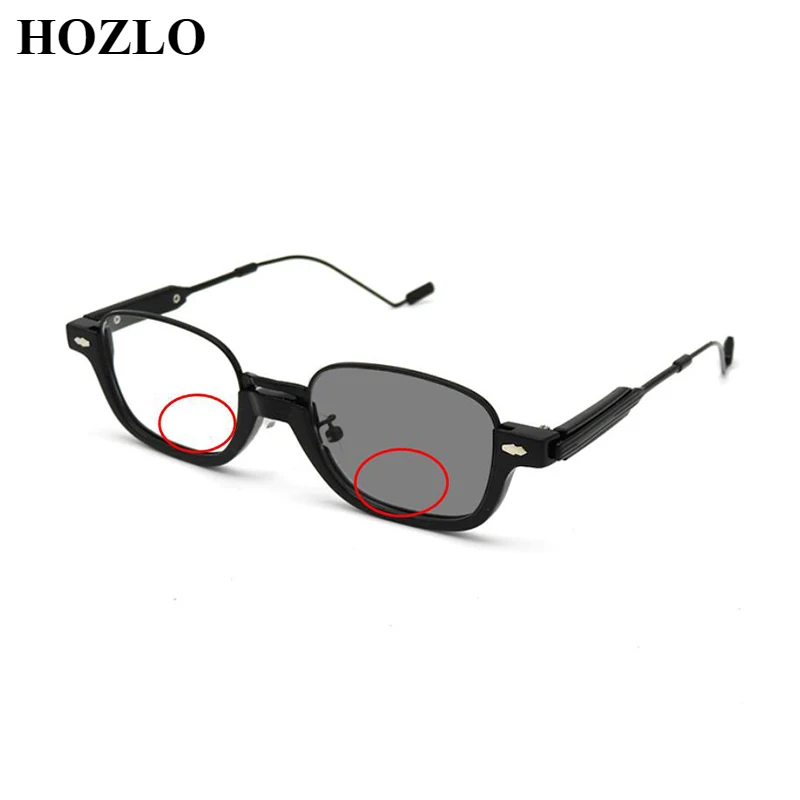 

Retro Photochromic Bifocals Reading Glasses Women Men Double Bridge Rivets Look Near Far Presbyopic Sunglasses Travel Driving