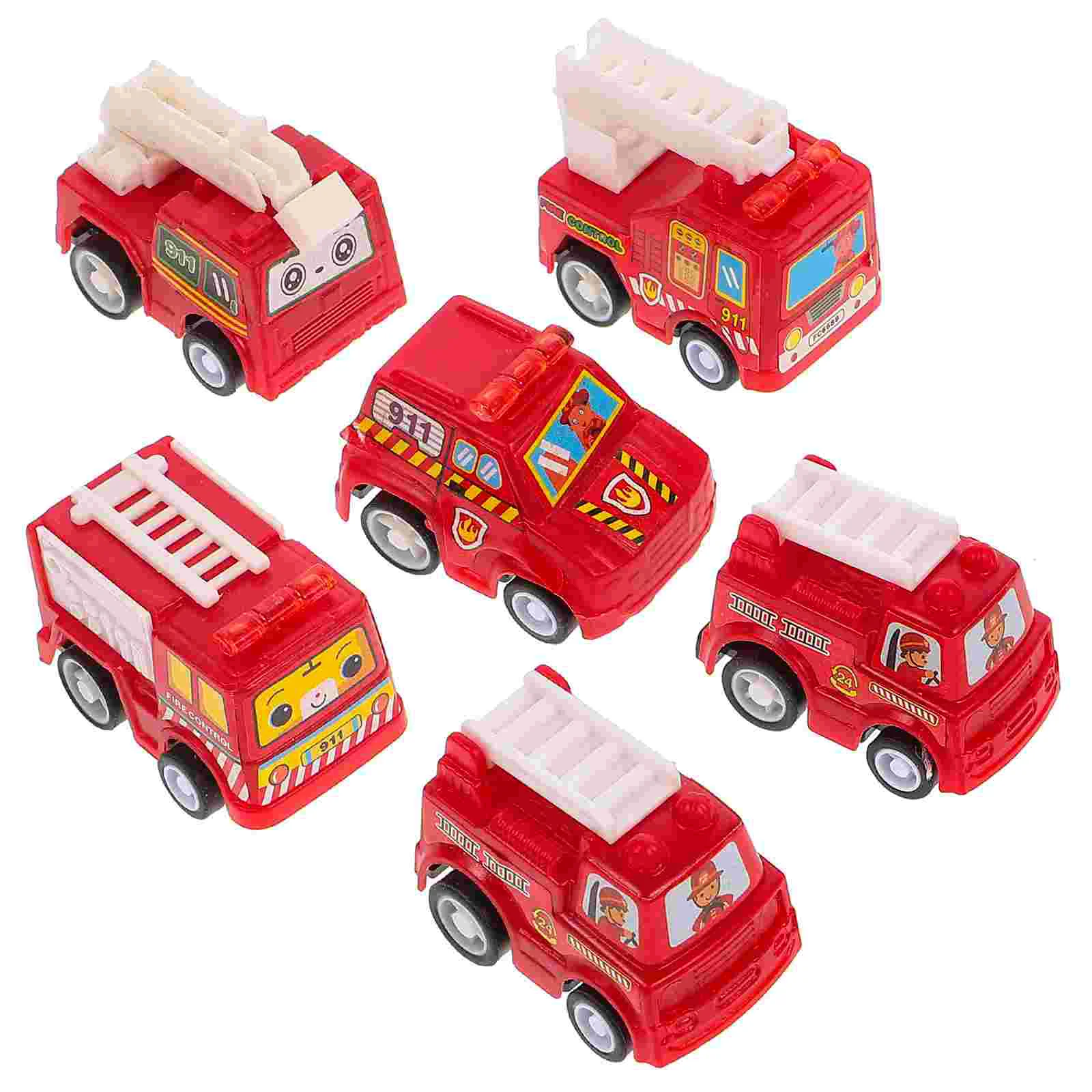 Toy Car Toys Play House Fire Engine Model Truck Puzzle Red Educational Playthings