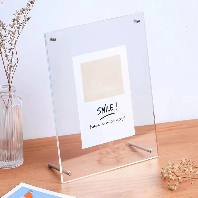 Acrylic Frame Displaying Mini Photo Album Gift for Friend Magnetic Plastic Frames
