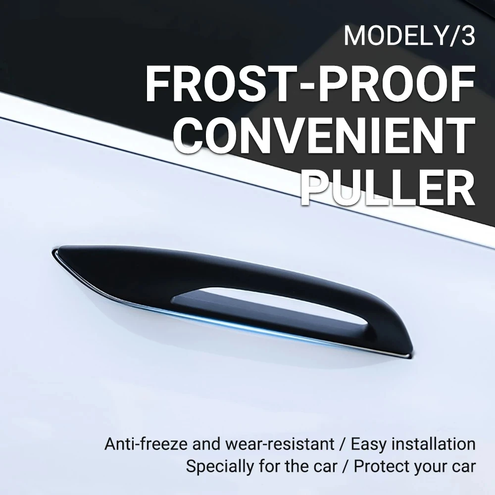 Door Handle Protector Cover For Tesla Model 3 Model Y Car Antifreeze Door Handle Sticker Refit Accessories Gift Trim Decoration