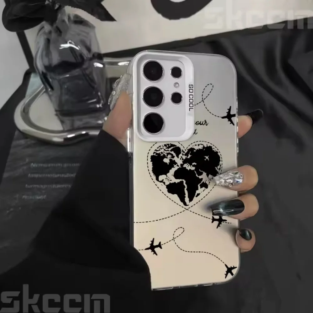 Aircraft Flight Trajectory Phone Case For Samsung Galaxy A73 A72 A71 A56 A55 A54 A53 A51 A36 A35 A34 A52 A50 A30 S 4G 5G Cover view 2