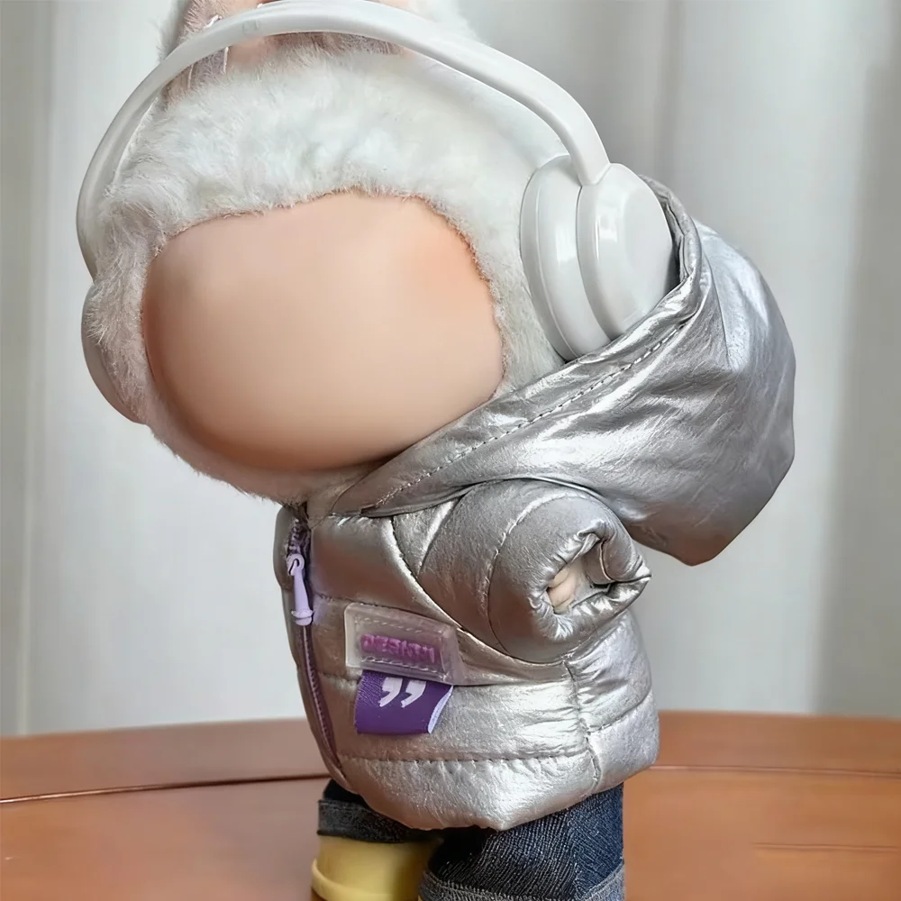 

Mini Down Jacket Doll Clothes For 17cm Labubu Costumes Clothing Accessories DIY Doll Replacement Keychain Pendant Decoration