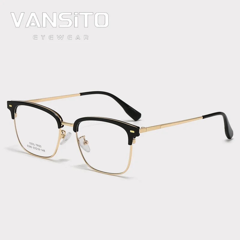 

VANSITO новая деловая оправа для бровей, мужские ультралегкие полуоправы из сплава, очки для близорукости