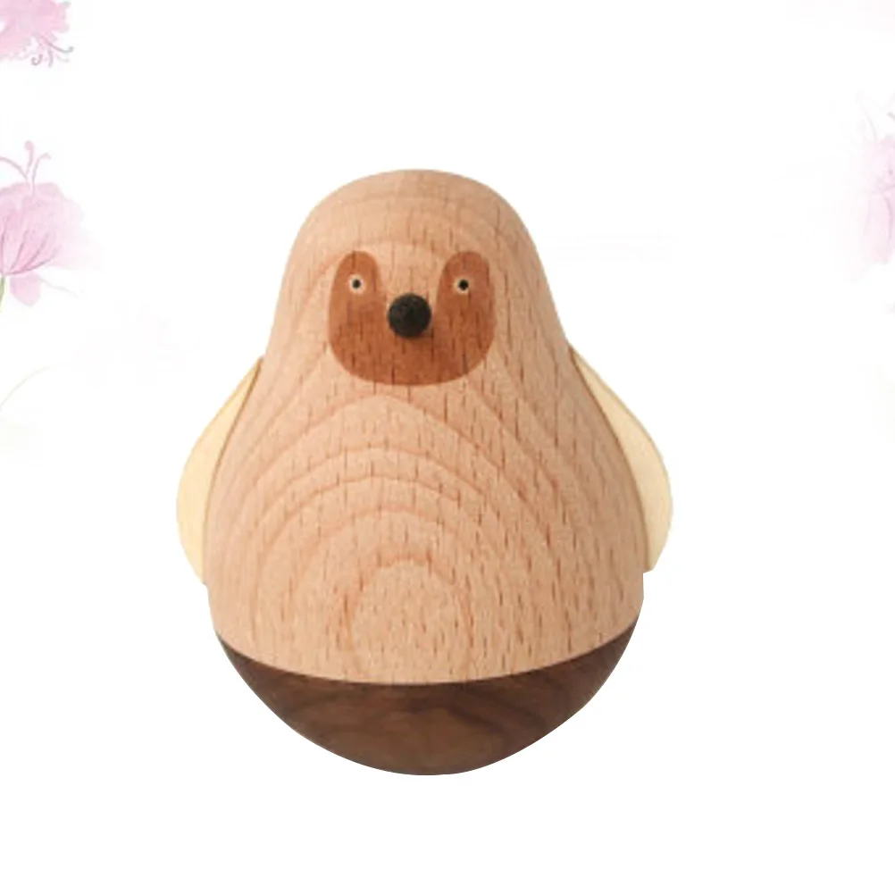 

Wooden Tumbler Ornaments Baby Rattles Animal Toy Educational Tools Nordic Style High Quality Beech Safe Non Toxic Broken