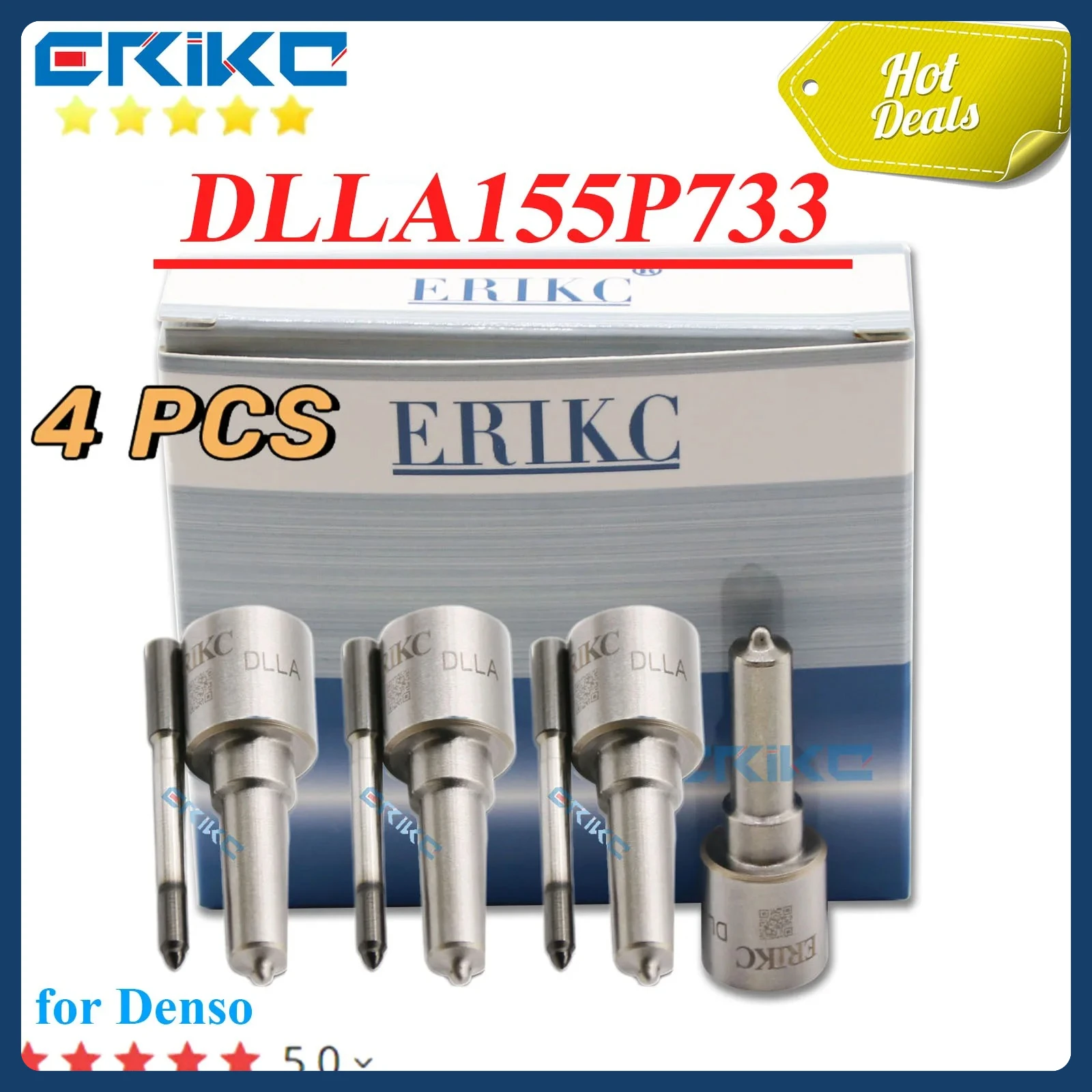 

4 шт. DLLA155P733 форсунка масляной горелки DLLA 155 P 733, наконечник впрыска 093400-7330 для 095000-0245 23910-1145