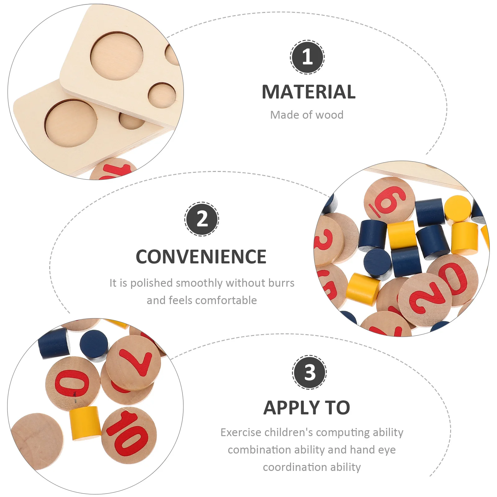 1Set Arithmetik Zählen Set Kreative Holz Pädagogisches Mathematik Lernen Hilfe Kinder Klassenzimmer Liefert Anzahl Passenden Spielset