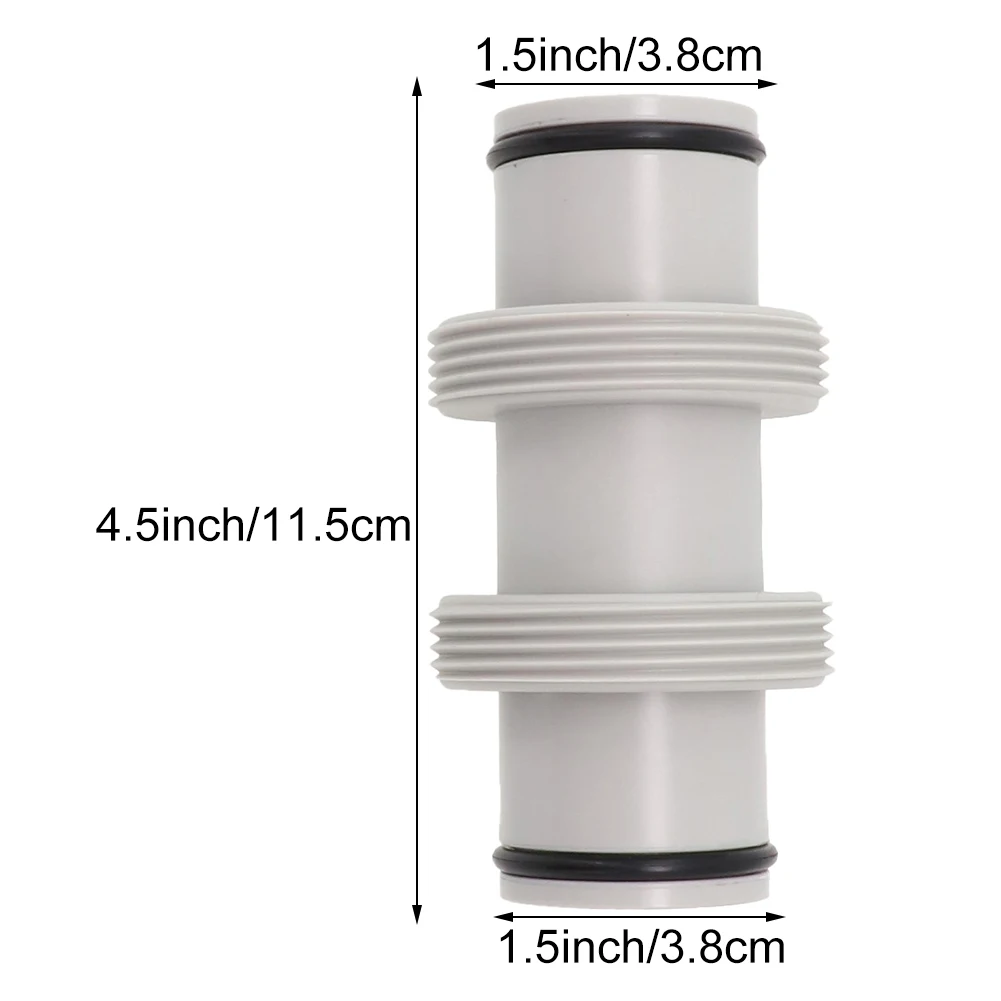 1pc Hose Adapter For Intex Split Hose Plunger Valve Pool Part 1.5in To 1.5in Straight Connector Tools Replacement Accessories