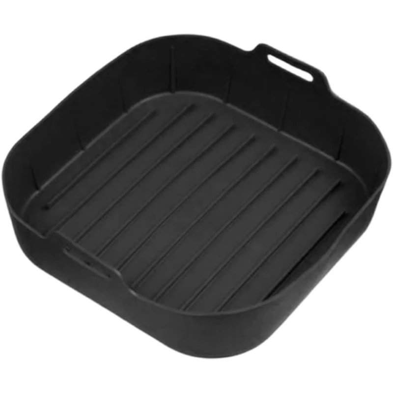 Round Silicone Air Fryer Liner Non-stick Baking Tray Household Reusable Silicone Mat Easy Clean Oven Airfryer Cooking Accessory