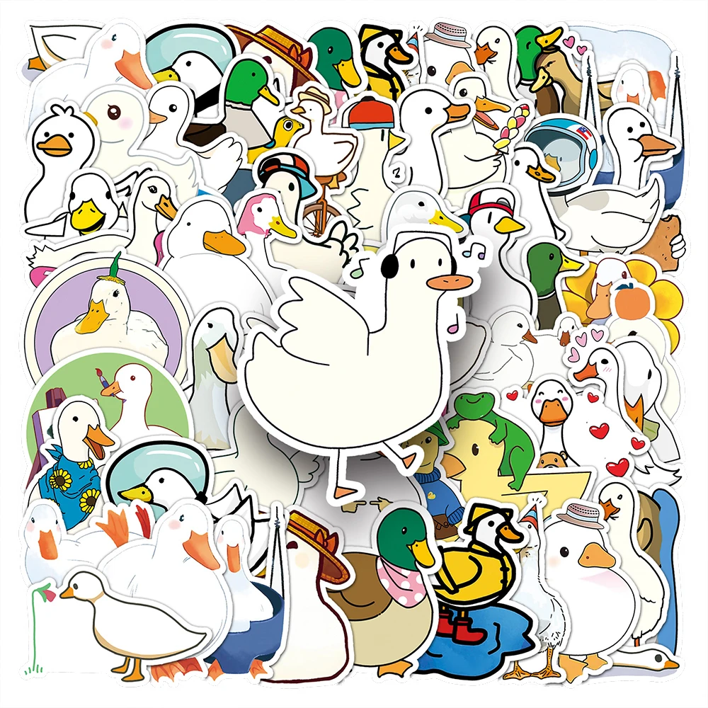 

10/30/50pcs Cute Duck Cartoon Stickers Funny Creative Graffiti Decals DIY Stationery Phone Suitcase Kawaii Sticker for Kids Toy