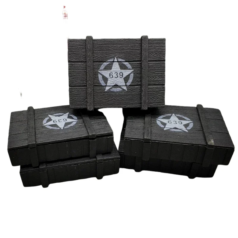 1/12 Scale Military Diorama Scene Accessories Bullet Box Storage Case Model Modification Parts for 6 Inch Action Figure Display