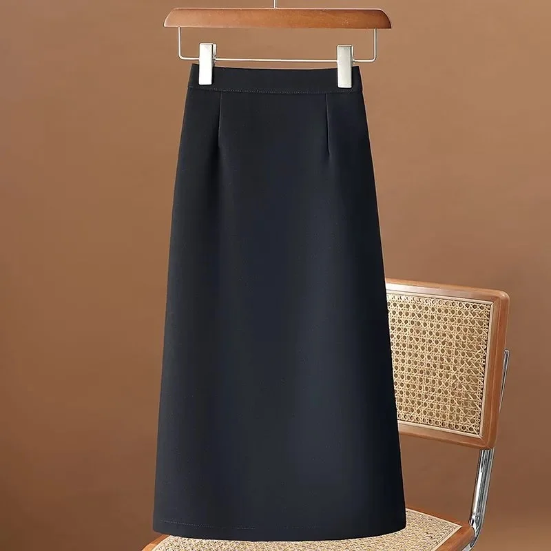 

2026 Autumn Winter Women Suede Midi Skirts High Waist Multi Color Elegant A-Line Skirts Umbrella Ladies Skirt Female