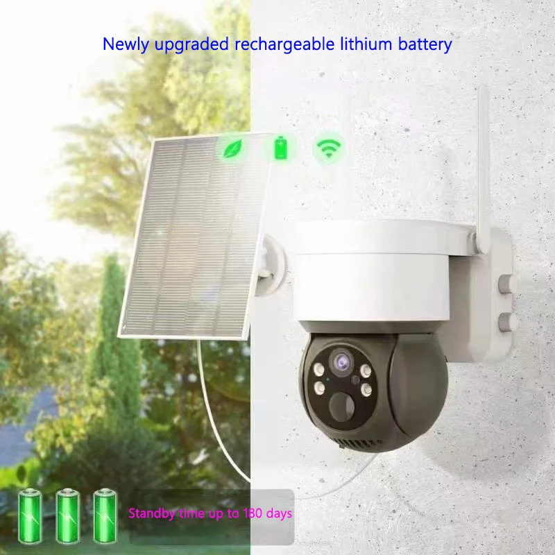 Waterproof Outdoor Wireless Wifi Monitor Human PIR Motion Detection HD Low Power Solar Camera Two-way Voice Real-time Intercom