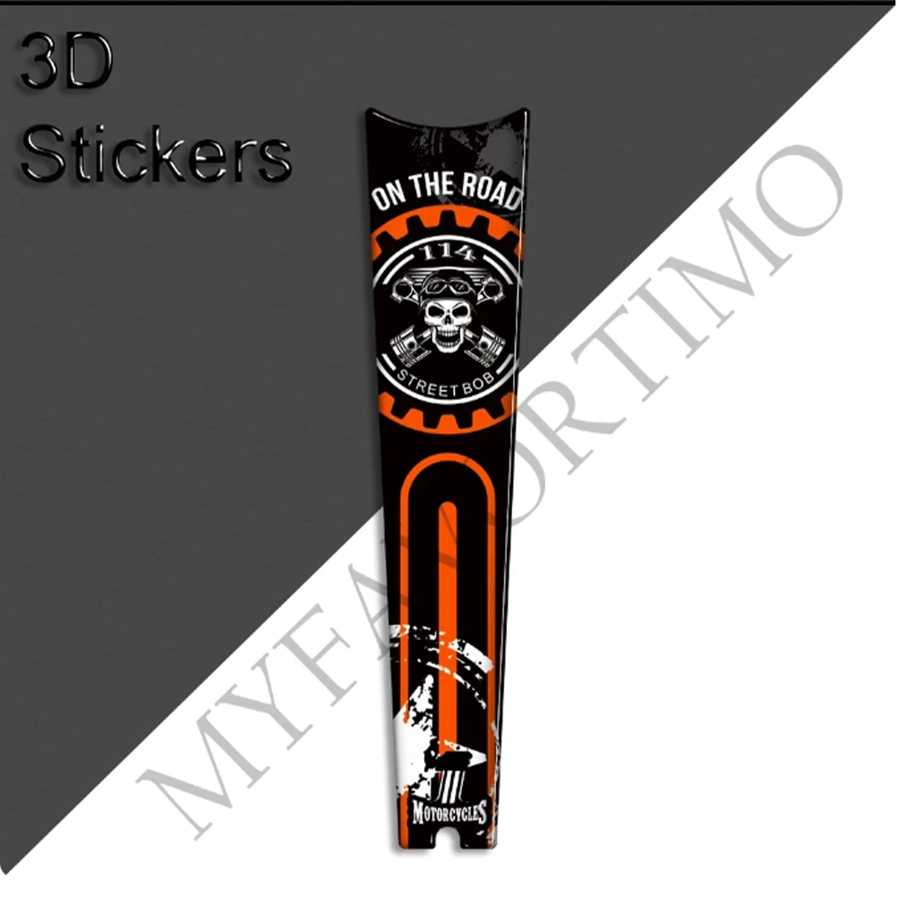 Motocicleta Adesivos para Harley Davidson Street Bob 114, protetor de decalques, apertos laterais do joelho, gás, combustível, óleo Kit, almofada do tanque