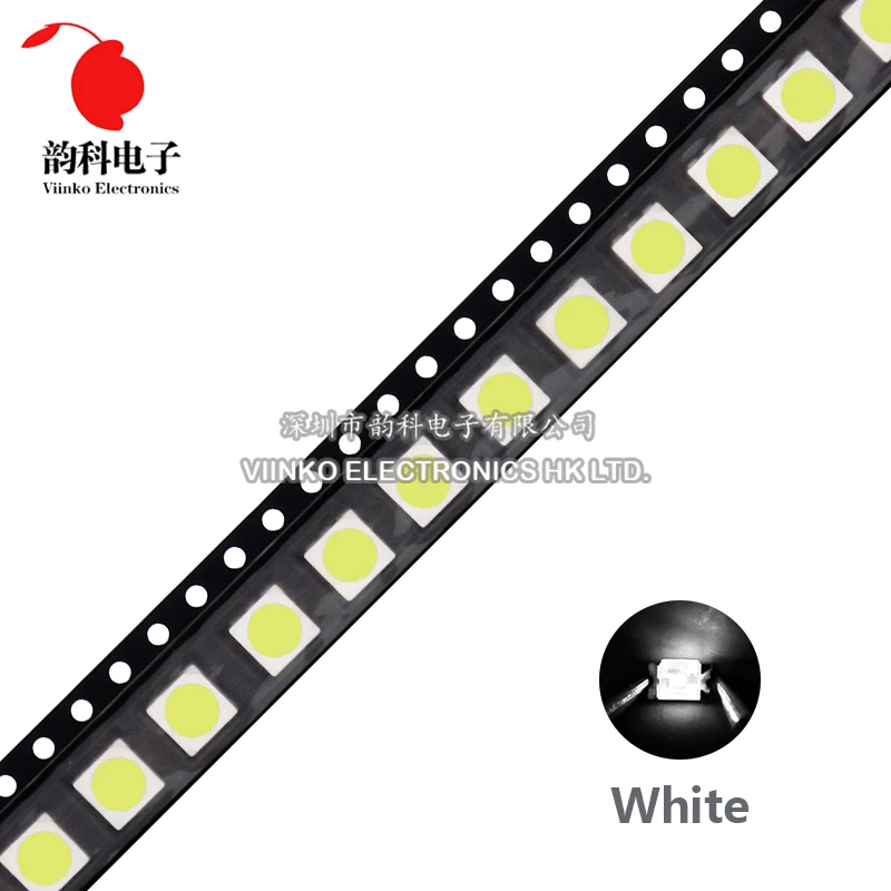 100pcs 5050 SMD LED White Red Blue Yellow Green Warm White Orange Light Emitting Diode