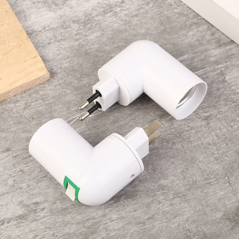 Suporte da lâmpada ajustável all-round, soquete E27, bases de luz, conversor de lâmpada, adaptador de lâmpada, UE, plug US, 1pc