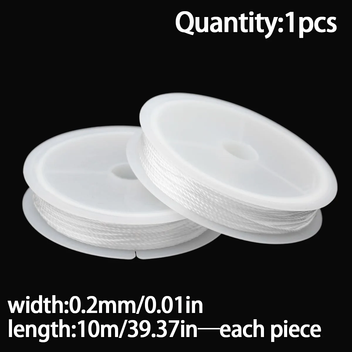 0.2-1.0mm White Non-Stretch Beading Cord, DIY Thread