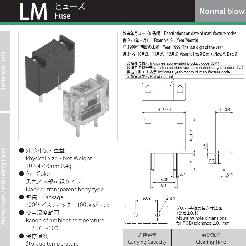 A60L-0001-0290/LM03 LM05 LM10 LM16 LM20 LM32 LM50 Fanuc Fuse (10pcs)